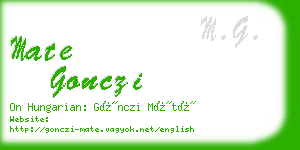mate gonczi business card